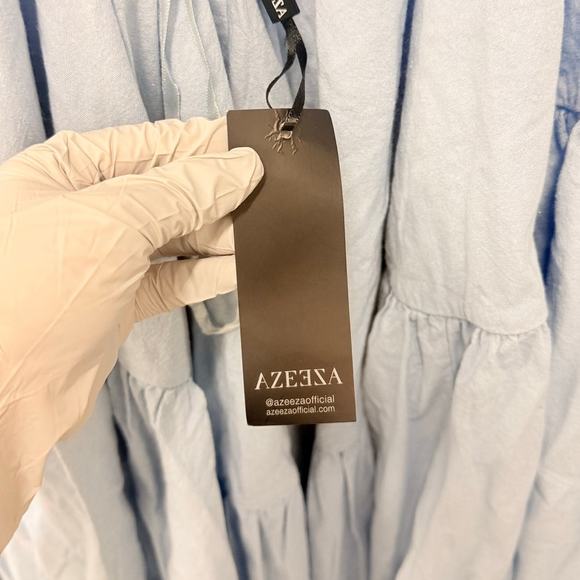 Azeeza NEW Winston Chambray Midi Dress Cottagecore Fairy‎ Large Feminine - Picture 9 of 10